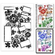 Custom PVC Plastic Clear Stamps, for DIY Scrapbooking, Photo Album Decorative, Cards Making, Flower, 160x110mm(DIY-WH0618-0018)
