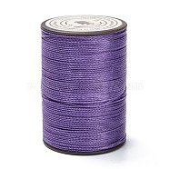 Round Waxed Polyester Thread String, Micro Macrame Cord, Twisted Cord, for Leather Sewing Stitching, Indigo, 0.55mm, about 131.23 yards(120m)/roll(YC-D004-02C-059)