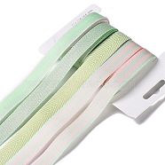 Polyester & Polycotton Ribbons Sets, for Bowknot Making, Gift Wrapping, Colorful, 5/8 inch(17mm), 5 styles, about 3.00 Yards(2.74m)/Style, 15 Yards/Set(SRIB-P022-01D-06)