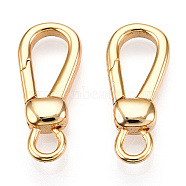 Brass Lobster Claw Clasps, for Jewelry Making, Real 18K Gold Plated, 22x9.5x4.5mm, Hole: 3.5x3mm(KK-N254-20G)
