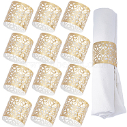 50Pcs Metallic Paper Napkin Rings, Hollow out, for Canteen Table Decoration Supplies, Rectangle, Gold, 170x50x0.3mm(AJEW-GF0007-54B)