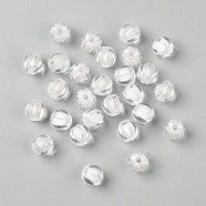Transparent Acrylic Beads, Bead in Bead, Round, Pumpkin, Clear, 10mm, Hole: 2mm, about 1100pcs/500g(TACR-S089-10mm-01)