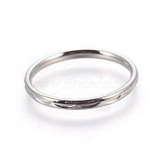 304 Stainless Steel Finger Rings, Stainless Steel Color, Size 5~9, 15~19mm(RJEW-O032-01P)