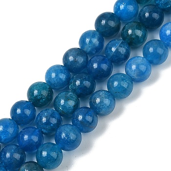 Natural Apatite Beads Strands, Round, 6mm, Hole: 1mm, about 63pcs/strand, 14.96 inch(38cm)