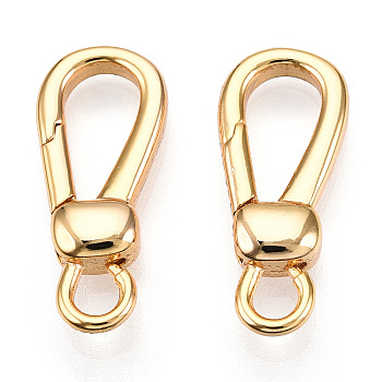 Brass Lobster Claw Clasps, for Jewelry Making, Real 18K Gold Plated, 22x9.5x4.5mm, Hole: 3.5x3mm