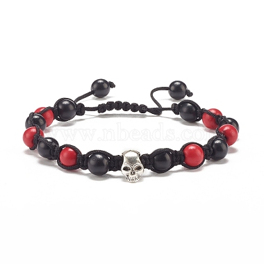Dark Red Synthetic Turquoise Bracelets