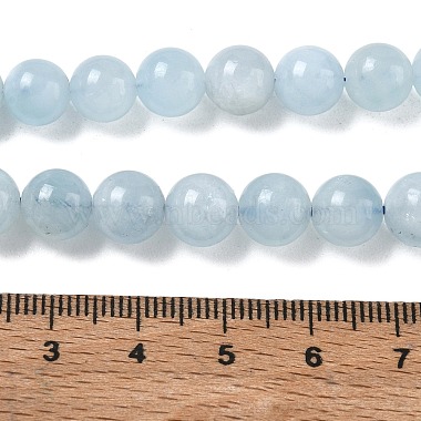 自然なアクアマリンビーズストランド(G-D327-C03-8MM-01A)-7