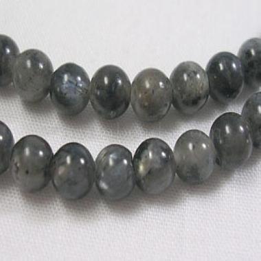 4mm Gray Round Labradorite Beads