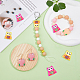 16Pcs 2 Colors Owl Food Grade Eco-Friendly Silicone Beads(SIL-DC0001-32)-4