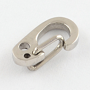 Polished 316 Surgical Stainless Steel Keychain Clasp Findings, Snap Clasps, Stainless Steel Color, 8x4.5x1mm, Hole: 1mm(STAS-R072-62)