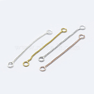 925 Sterling Silver Box chain, Mixed Color, 30x0.8mm, Hole: 1mm(STER-K171-10)