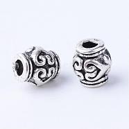 Tibetan Style Alloy Beads, Vase, Cadmium Free & Lead Free, Antique Silver, 7x6mm, Hole: 2mm, about 1610pcs/1000g(TIBE-Q063-116AS-RS)