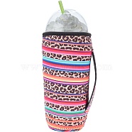 Gorgecraft 1Pc Neoprene Cup Sleeve, Insulated Reusable Coffee & Tea Cup Sleeves, Leopard Pattern, 200x145x30mm, 30oz(AJEW-GF0004-32A)