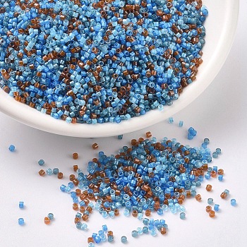 MIYUKI Delica Beads, Cylinder, Japanese Seed Beads, 11/0, (DB2068) Luminous Mix 8, 1.3x1.6mm, Hole: 0.8mm, about 2000pcs/bottle