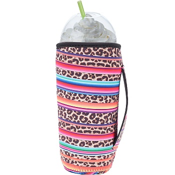 Gorgecraft 1Pc Neoprene Cup Sleeve, Insulated Reusable Coffee & Tea Cup Sleeves, Leopard Pattern, 200x145x30mm, 30oz