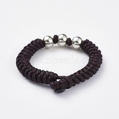 Adjustable Braided Bead Bracelets and Rings Jewelry Sets(SJEW-JS01033-03)-6