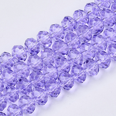 8mm Lilac Rondelle Glass Beads