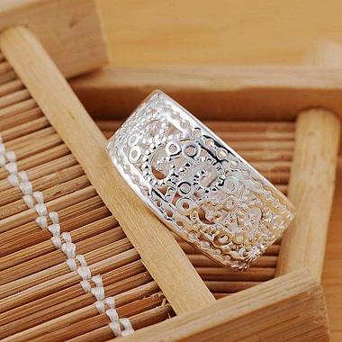 Vintage Elegant Fashion Style Brass Hollow Out Metal Rings(RJEW-EE0002-006P-D)-5