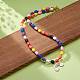 Rainbow Alloy Enamel Pendant Necklaces for Women(NJEW-JN03991)-7