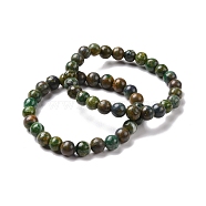 Natural Gemstone Stretch Beaded Bracelets, Round, Inner Diameter: 2-1/8 inch(5.5cm), Beads: 8~9mm(G-A185-01L)