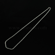 304 Stainless Steel Cable Chains Necklaces, with Lobster Clasps, Stainless Steel Color, 20 inch(50.8cm), 3mm(STAS-S029-03)