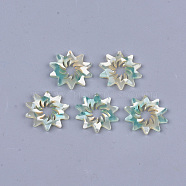 Cellulose Acetate(Resin) Pendants, Flower, Pale Turquoise, 26.5x26.5x3mm, Hole: 0.9mm(KY-T008-33D)