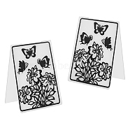 Plastic Embossing Folders, Concave-Convex Embossing Stencils, for Handcraft Photo Album Decoration, Butterfly Pattern, 148x105x3mm(DIY-WH0186-60)