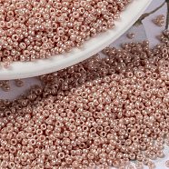 MIYUKI Round Rocailles Beads, Japanese Seed Beads, 15/0, (RR429) Opaque Salmon, 1.5mm, Hole: 0.7mm, about 5555pcs/10g(X-SEED-G009-RR0429)