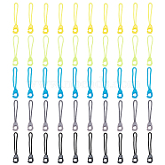 50Pcs 5 Colors Nylon Zipper Pulls Extension, with Plastic Clasp, Mixed Color, 57mm, 10pcs/color(FIND-GF0003-10)