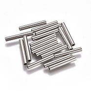 304 Stainless Steel Tube Beads, Stainless Steel Color, 20x3mm, Hole: 2mm(STAS-F224-01P-F)
