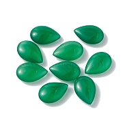 Natural Green Onyx Agate Beads, No Hole/Undrilled, Dyed & Heated, Teardrop, Green, 17.5x12x5mm(G-F741-01A-02)