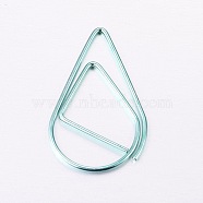 Paper Clips, Teardrop, Green, 25x15mm(TOOL-WH0019-07C)