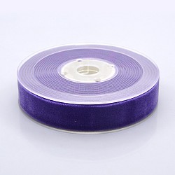 Polyester Velvet Ribbon for Gift Packing and Festival Decoration, Blue Violet, 3/4 inch(19mm), about 25yards/roll(22.86m/roll)(SRIB-M001-19mm-465)