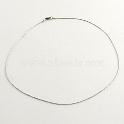 304 Stainless Steel Chain Necklaces, Stainless Steel Color, 20.4 inch(51.8cm)(NJEW-R223-12)