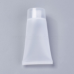 30ml PE Plastic Squeeze Bottle, with PP Plastic Lid, Makeup Hoses, Facial Cleanser Tube, Face Cream Container, Portable Travel Refillable Bottle, White, 8.5x4.6cm, Capacity: 30ml(1.01 fl. oz)(X1-MRMJ-WH0037-01B)