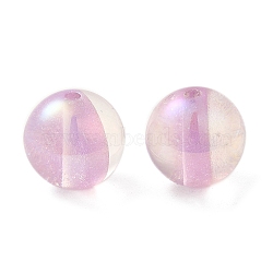 Two Tone Resin Beads, Round, Plum, 16x15.5mm, Hole: 2.5mm(RESI-Z015-02A)
