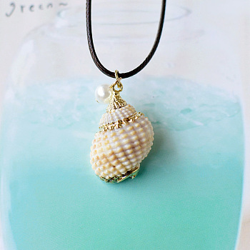 Natural Conch and Shell Pendant Necklaces