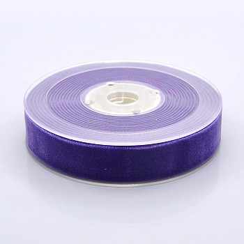 Polyester Velvet Ribbon for Gift Packing and Festival Decoration, Blue Violet, 3/4 inch(19mm), about 25yards/roll(22.86m/roll)