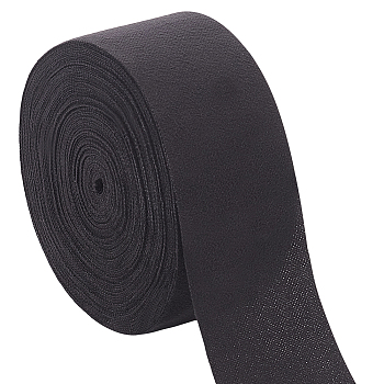 10M Polyester Ribbon, for Home Decoration, Wrapping Gifts & DIY Crafts Decoration, Flat, Black, 1-3/8 inch(36mm), about 10.94 Yards(10m)/Roll