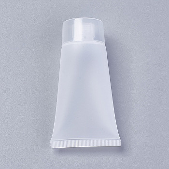 30ml PE Plastic Squeeze Bottle, with PP Plastic Lid, Makeup Hoses, Facial Cleanser Tube, Face Cream Container, Portable Travel Refillable Bottle, White, 8.5x4.6cm, Capacity: 30ml(1.01 fl. oz)