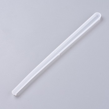 Hairpin DIY Silicone Molds, Resin Casting Molds, For UV Resin, Epoxy Resin Jewelry Making, Hair Stick Molds, White, 182x11x6mm, Inner Size: 178x8mm