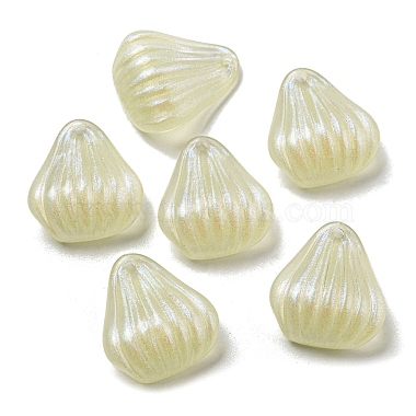 Pale Goldenrod Shell Shape Acrylic Pendants