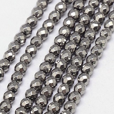 Electroplate Non-magnetic Synthetic Hematite Beads Strands(G-J169B-3mm-M)-2