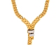 304 Stainless Steel with Cubic Zirconia Necklaces(NJEW-Q322-01G)-2