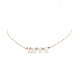 Ожерелье с кулоном из натуральной раковины и золотыми латунными цепочками на день матери(NJEW-JN04151-03)-1
