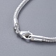 Laiton unisexe bracelets de la chaîne de serpent(BJEW-BB12548)-3