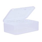 Plastic Bead Storage Containers, Square, Clear, 9x6x3.2cm(CON-WH0004-R674)