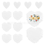6Bags Polyester Blank Embroidery Sew on Cloth Patches, Sewing Craft Decoration, White, Heart, 124x128x1.5mm(PATC-PH0001-86B)