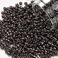 TOHO Round Seed Beads, Japanese Seed Beads, (363) Inside Color Montana Blue/Oxblood Lined, 8/0, 3mm, Hole: 1mm, about 220pcs/10g(X-SEED-TR08-0363)