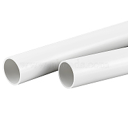 PCV Plastic Hollow Round Tubes, WhiteSmoke, 350x40mm, Inner Diameter: 35mm(AJEW-WH0473-76B-02)